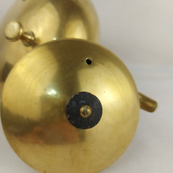 Vintage Brass footed kettle tea pot wood handle - Picture 5 of 10